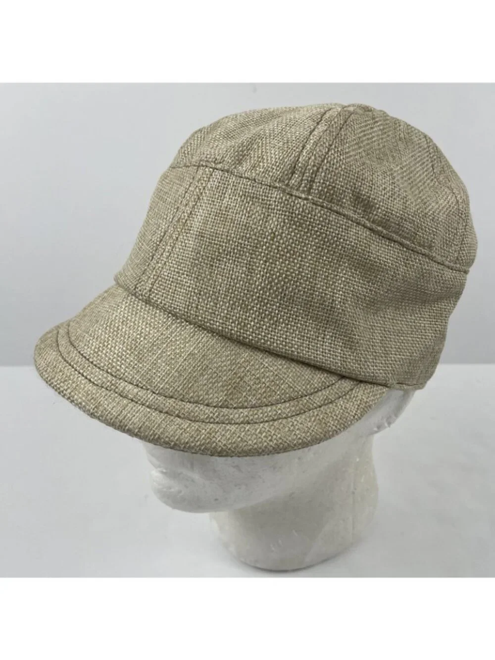 Pistil Cadet Hat Cap Women’s OS Natural Oatmeal Beige Military Newsboy Polyester